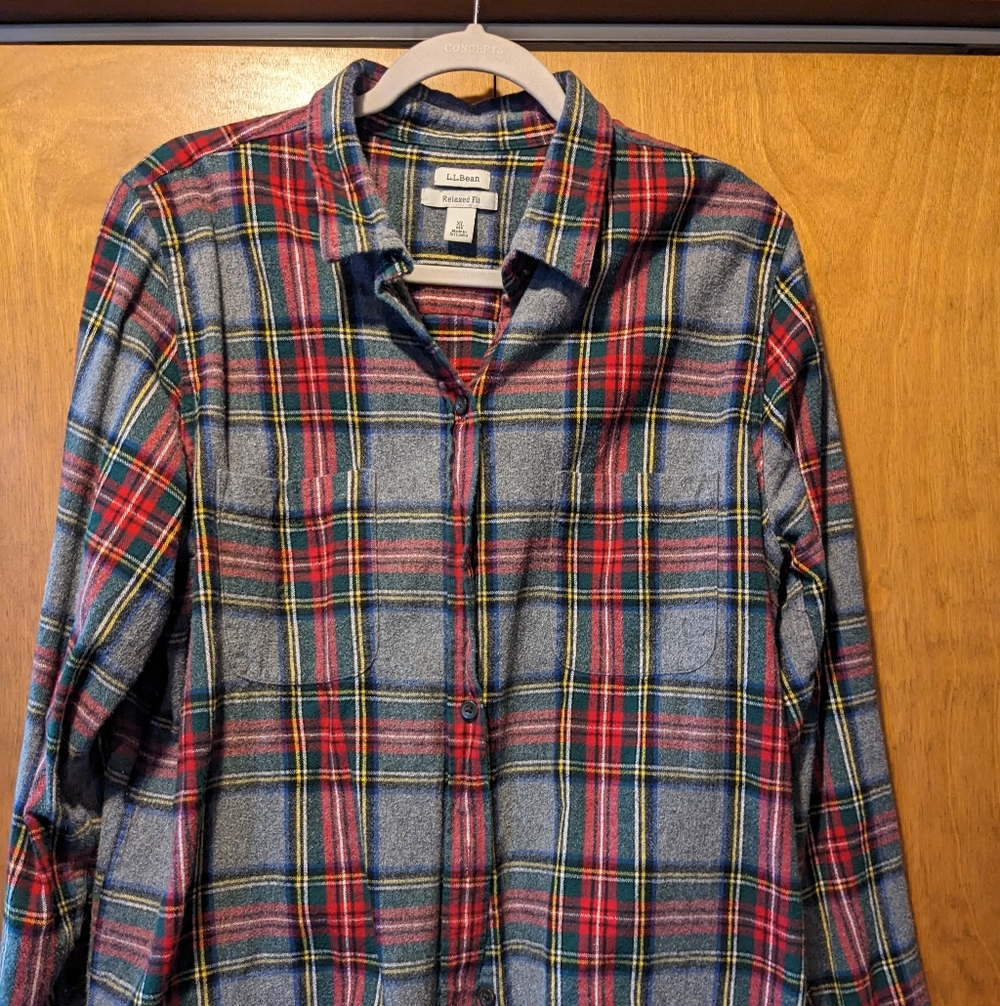LL Bean Plaid Flannel Shirt